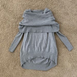 Victoria’s Secret Tunic Off-Shoulder Gray Sweater XS